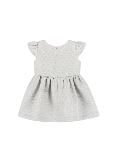 Angels Face Rhiannon Baby Jacquard Dress Platinum