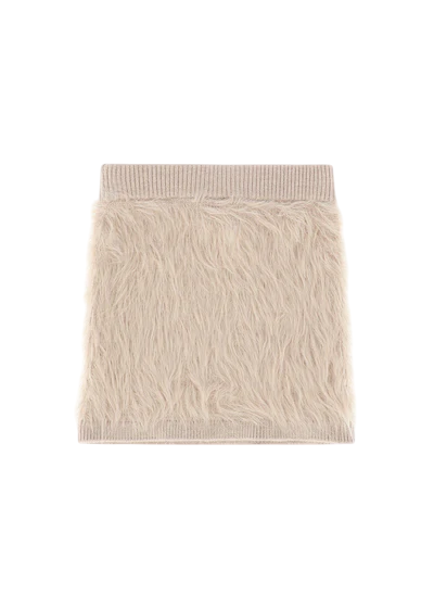 Angels Face Melody Fluffy Knitted Skirt Sand