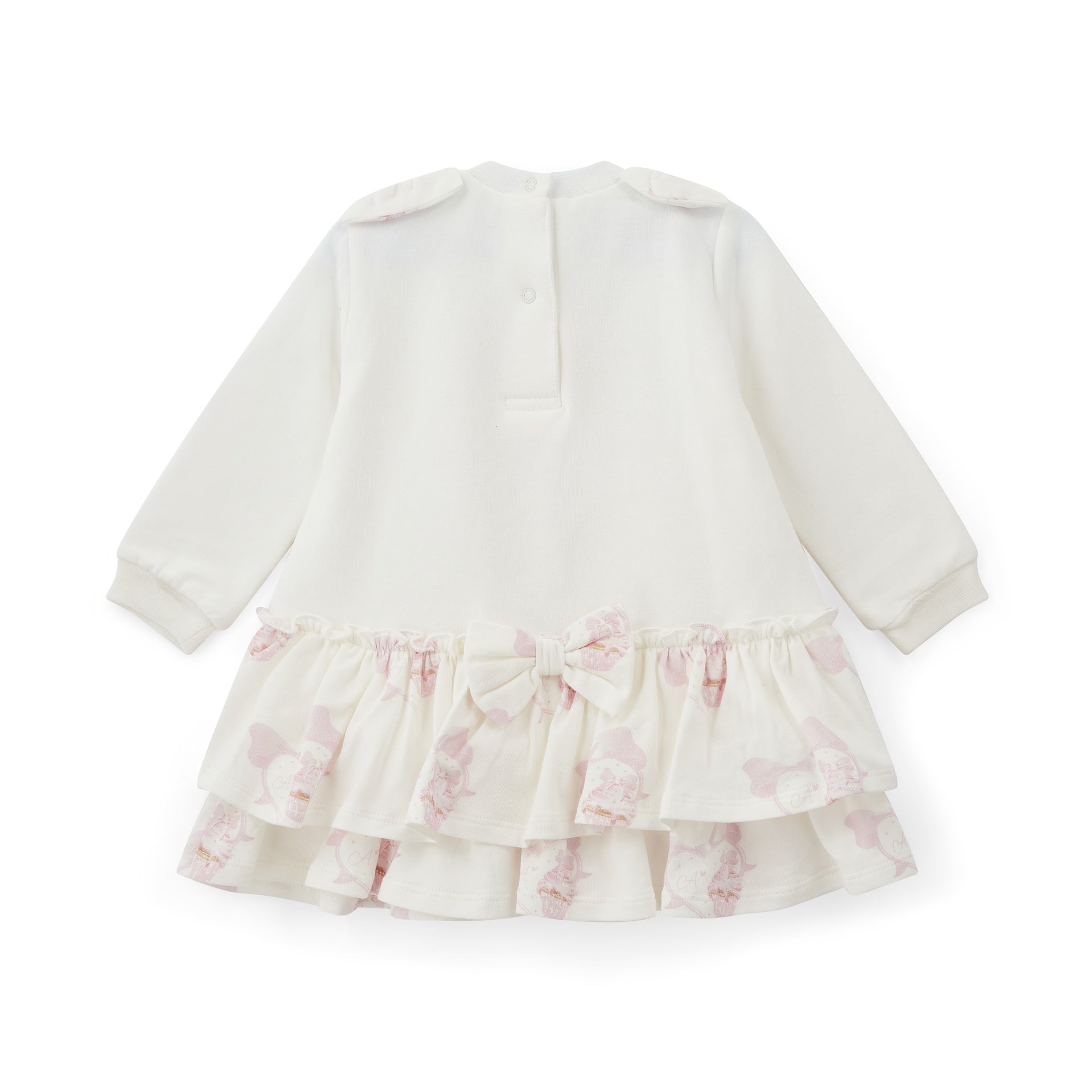 Little A  cupcake print ruches jurk