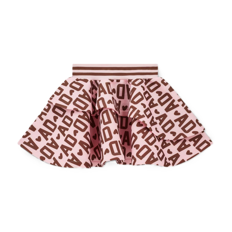 A'dee milan logo print rok set (pink fairy)