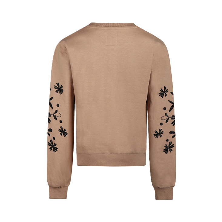 No Way Monday meisjes sweater taupe