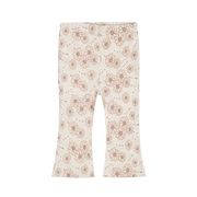 Dirkje meisjes flared broek off white bloemetjes