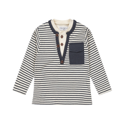 Dirkje jongens longsleeve navy off white gestreept