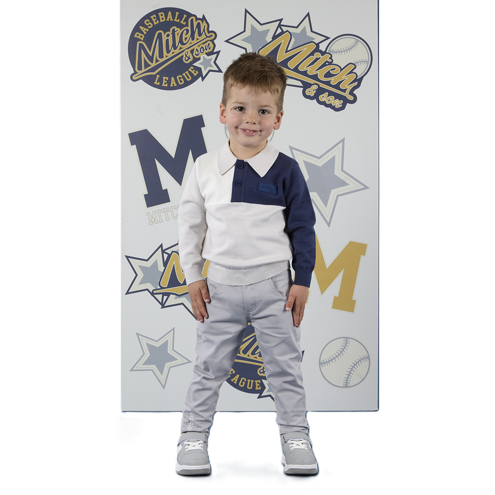 Mitch & Son  Jude Knitted Polo Top