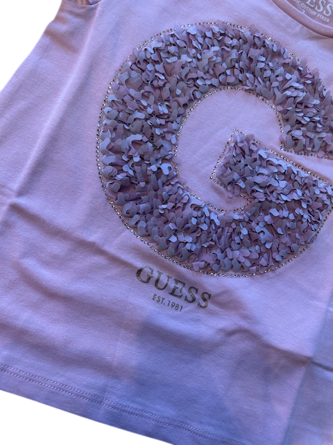 Guess midi ss t-shirt roze