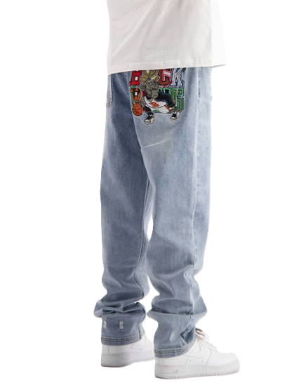 Black Bananas Dribble straight fit denim