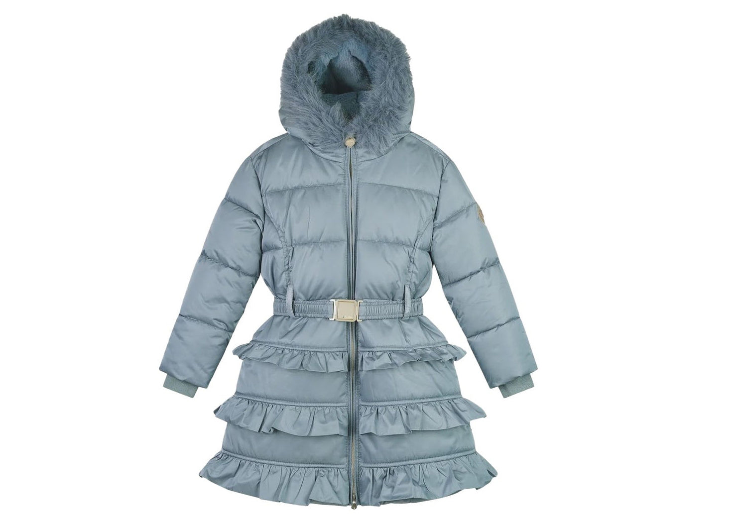 Le chic blight winterjas met ruches