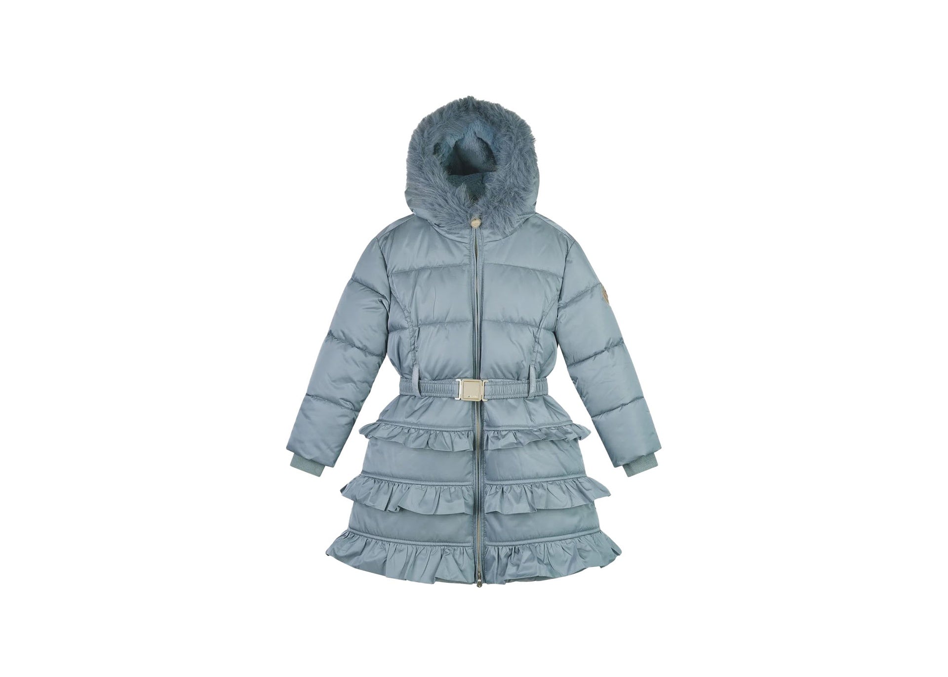 Le chic blight winterjas met ruches
