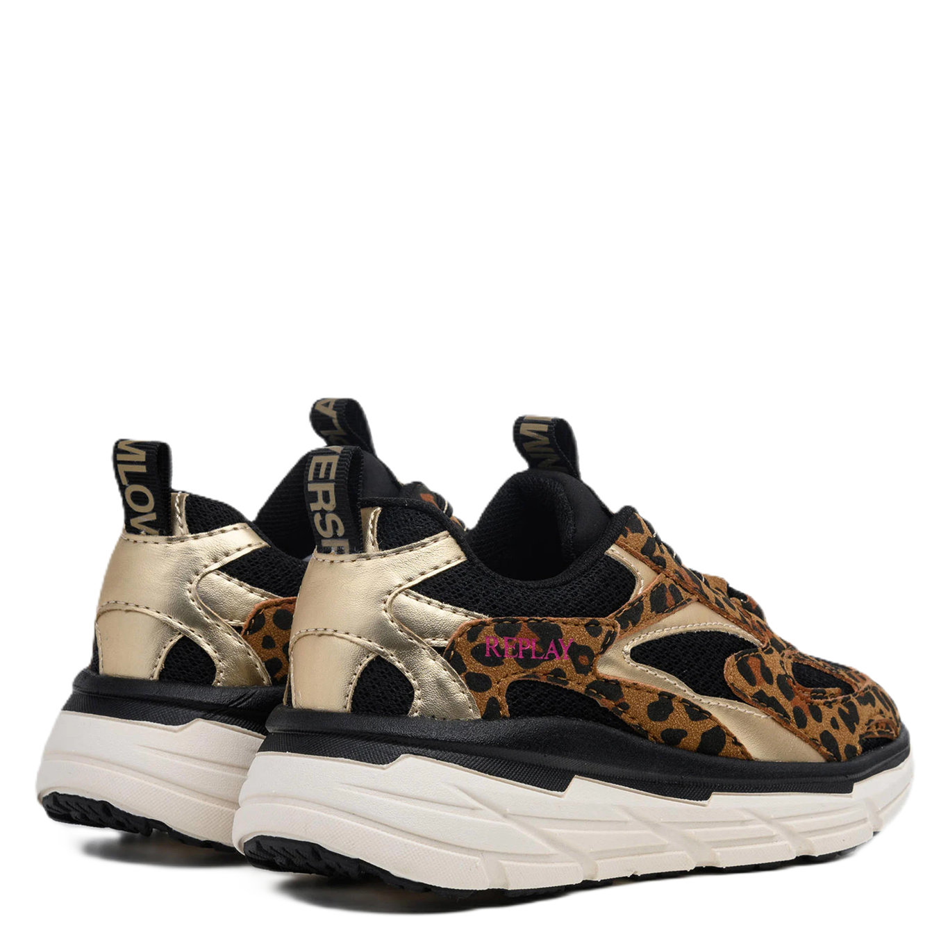 Replay Christal JR girl 7 chunky sneakers met panterprint
