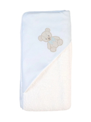 Baby Gi Jongens Baby Badcape Teddy & Me Blauw