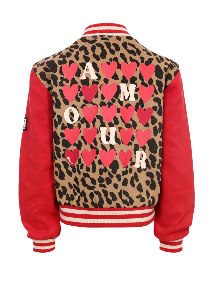 Looxs little leopard baseball jacket
