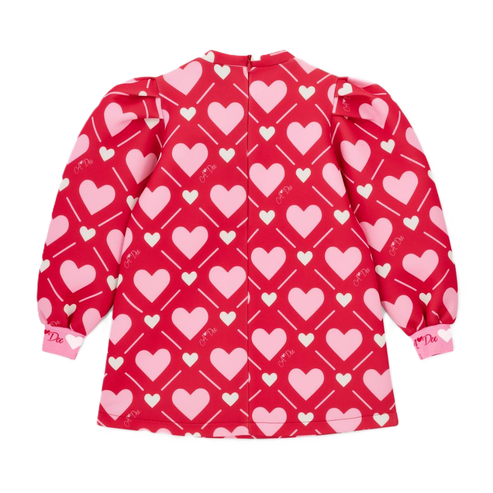 A'dee  libby hartprint jurk met strik
