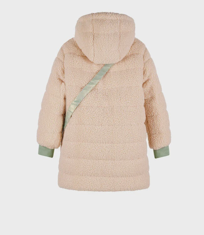 NONO winter winterjas meisjes  groen  Betty reversible, capuchon, middellang + tas