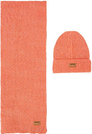 NONO winter sjaal + muts set meisjes roze  Raya  gebreid