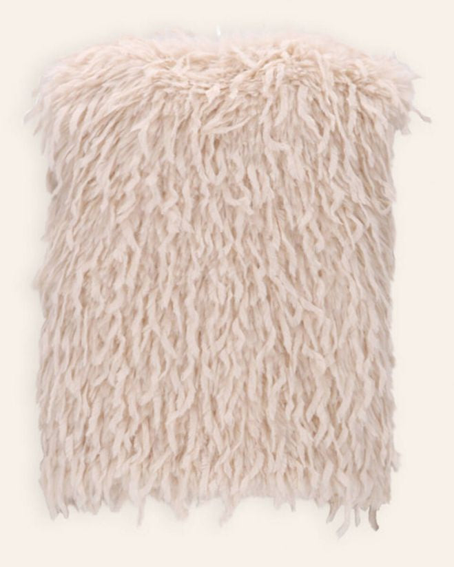 NONO Kath Long Hair Fur Gilet pearled ivory Pearled Ivory