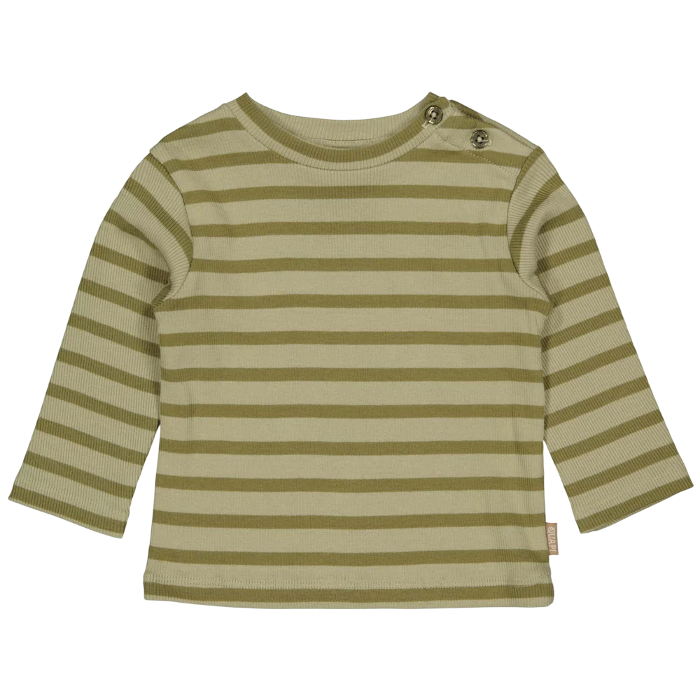 Quapi Shirt donker groen gestreept Kayden