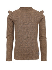 Looxs T-shirt rib jersey Mini Leopard