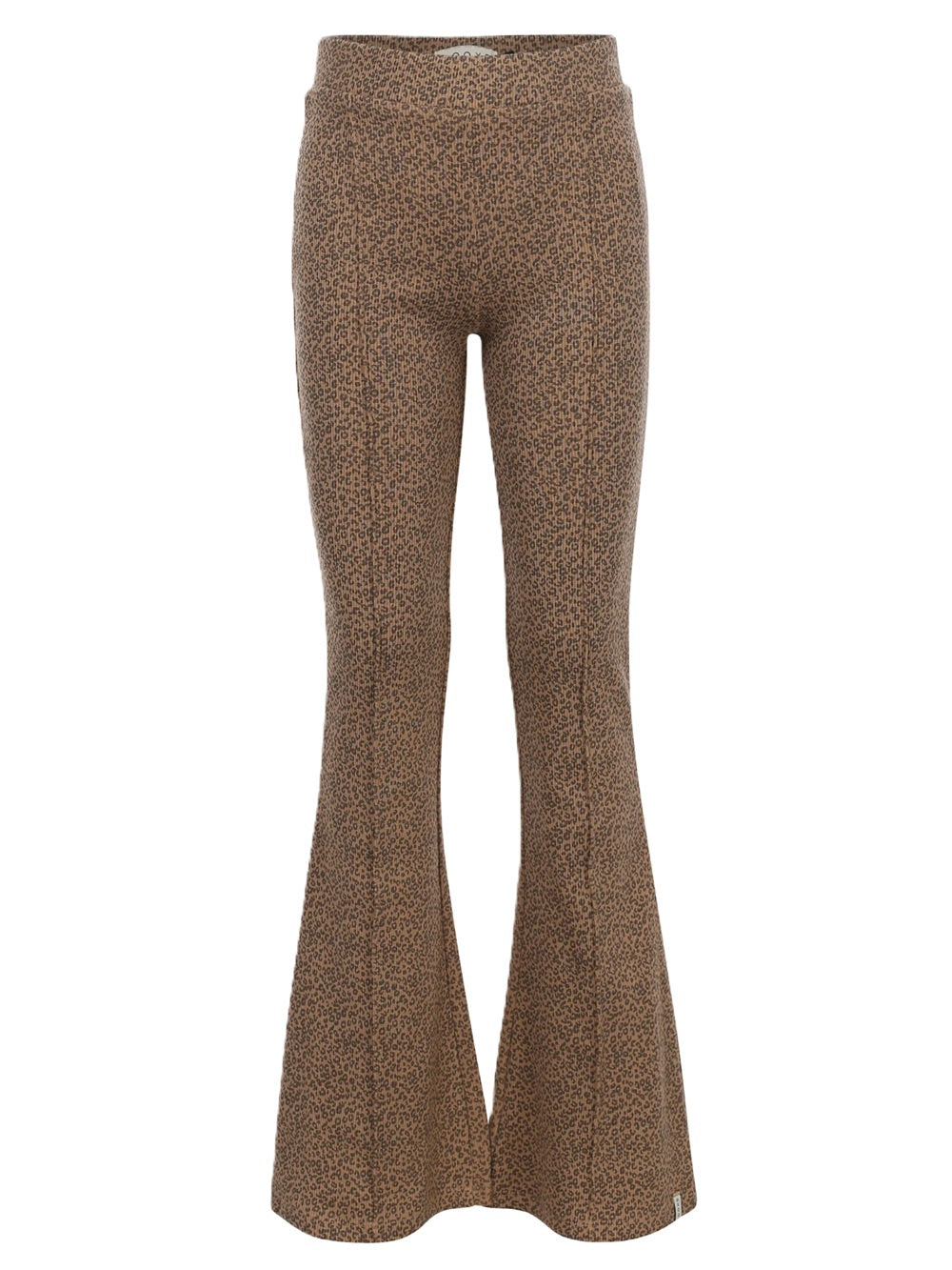 Looxs Flared broek rib jersey Mini Leopard