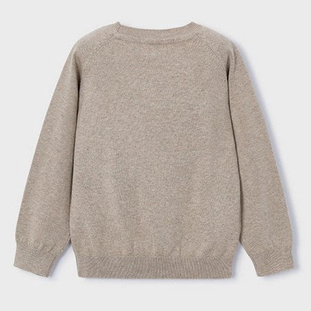 Mayoral Basic cotton jumper w/round beige