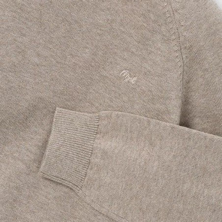 Mayoral Basic cotton jumper w/round beige