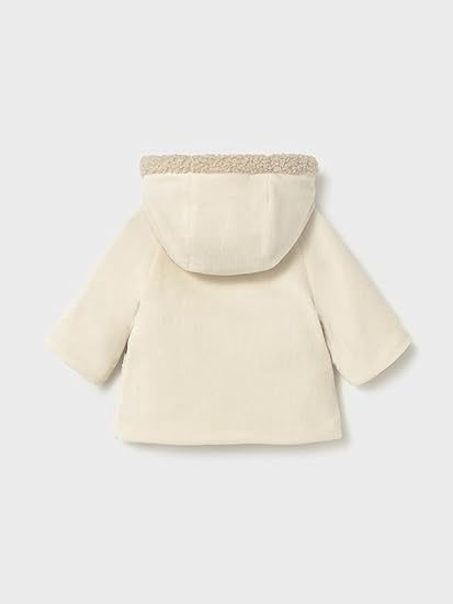 Mayoral Reversible shearling coat beige