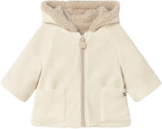 Mayoral Reversible shearling coat beige
