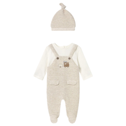 Mayoral Ivory & Beige Babygrow Set