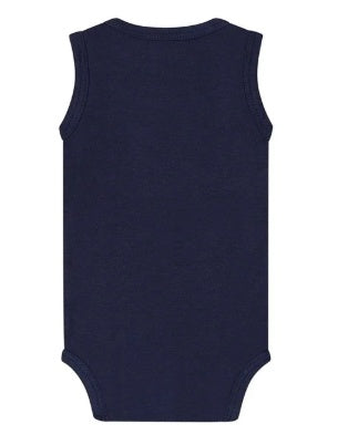 Dirkje basic baby romper mouwloos navy