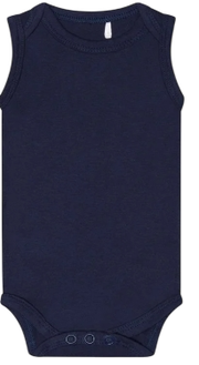 Dirkje basic baby romper mouwloos navy