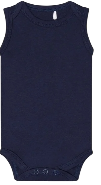 Dirkje basic baby romper mouwloos navy