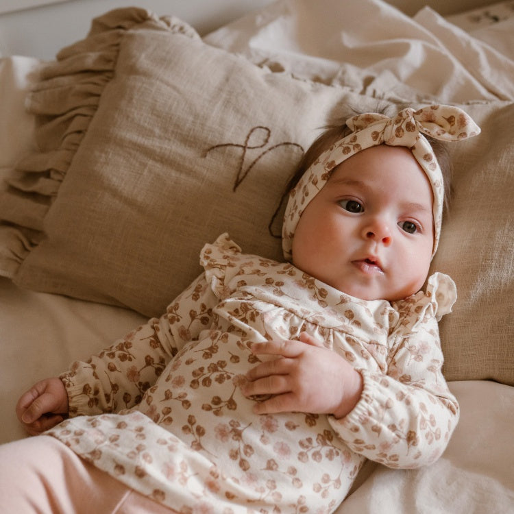 Dirkje 2 pce babysuit + headband organic cotton