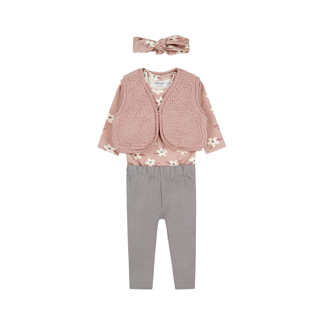 Dirkje Baby Meisjes set vestje + haarband