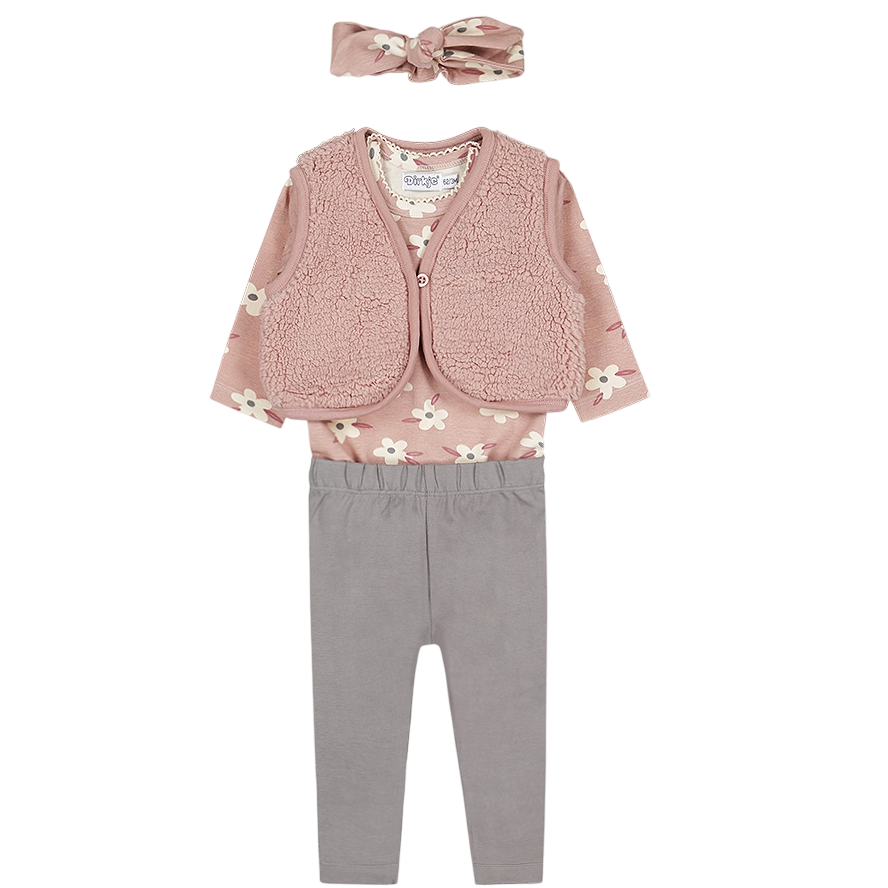 Dirkje Baby Meisjes set vestje + haarband
