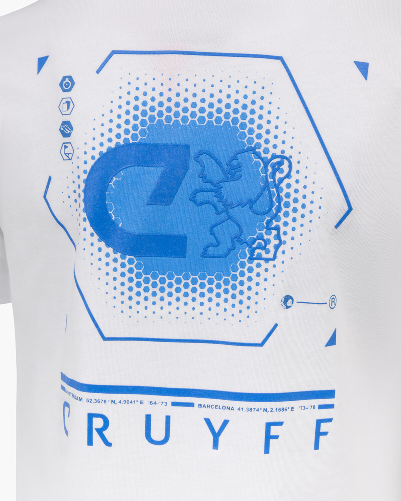 Cruyff Flair tee Unisex wit