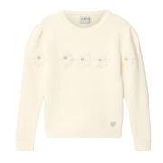 Guess baby Wit gebreid bloemen trui