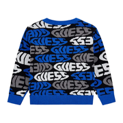 Guess baby trui all over print blauw