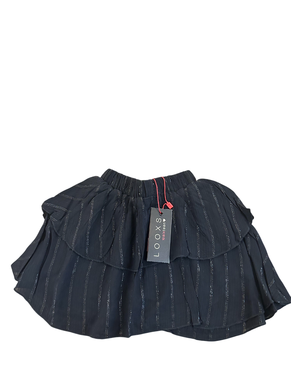 Looxs glitter rok zwart zilver