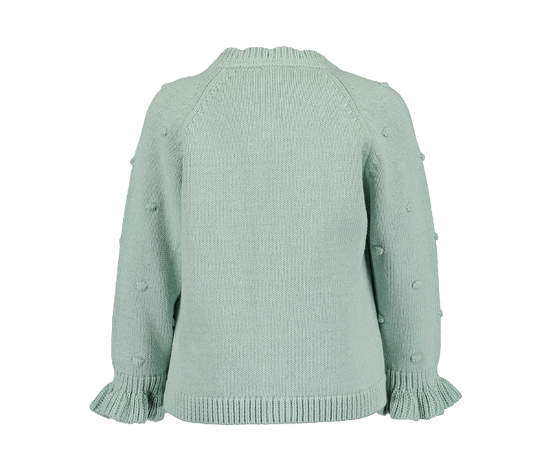 Blue Seven gebreid knit vestje river green