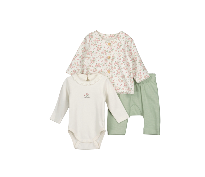 Blue Seven 3pc babyset rose