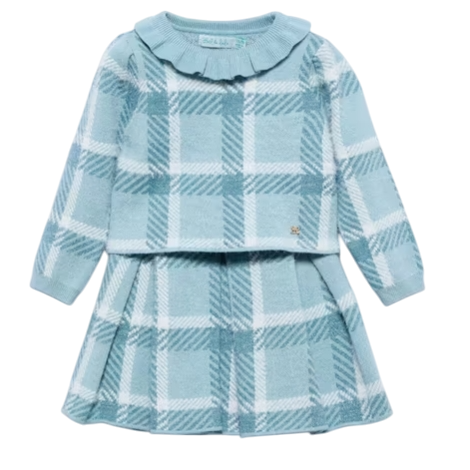 Abel & Lula Tricot skirt set blauw