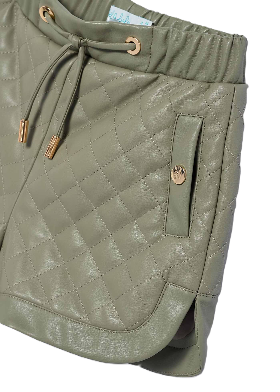 Abel&Lula Cushioned Faux Leather Bermuda