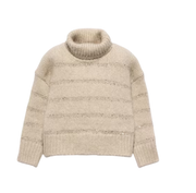 Abel & Lula Sequen stripes sweater beige
