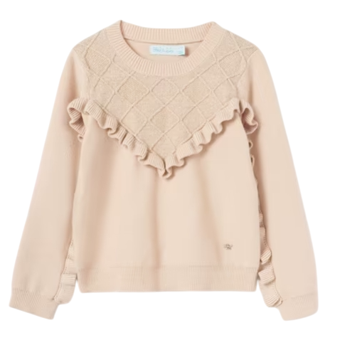 Abel & Lula Structered sweater beige