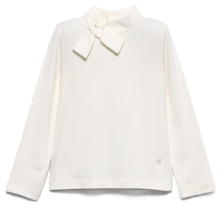 Abel & Lula meisjes top met hoge hals en strik