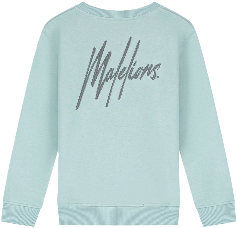 Malelions Junior striped sweater Aqua