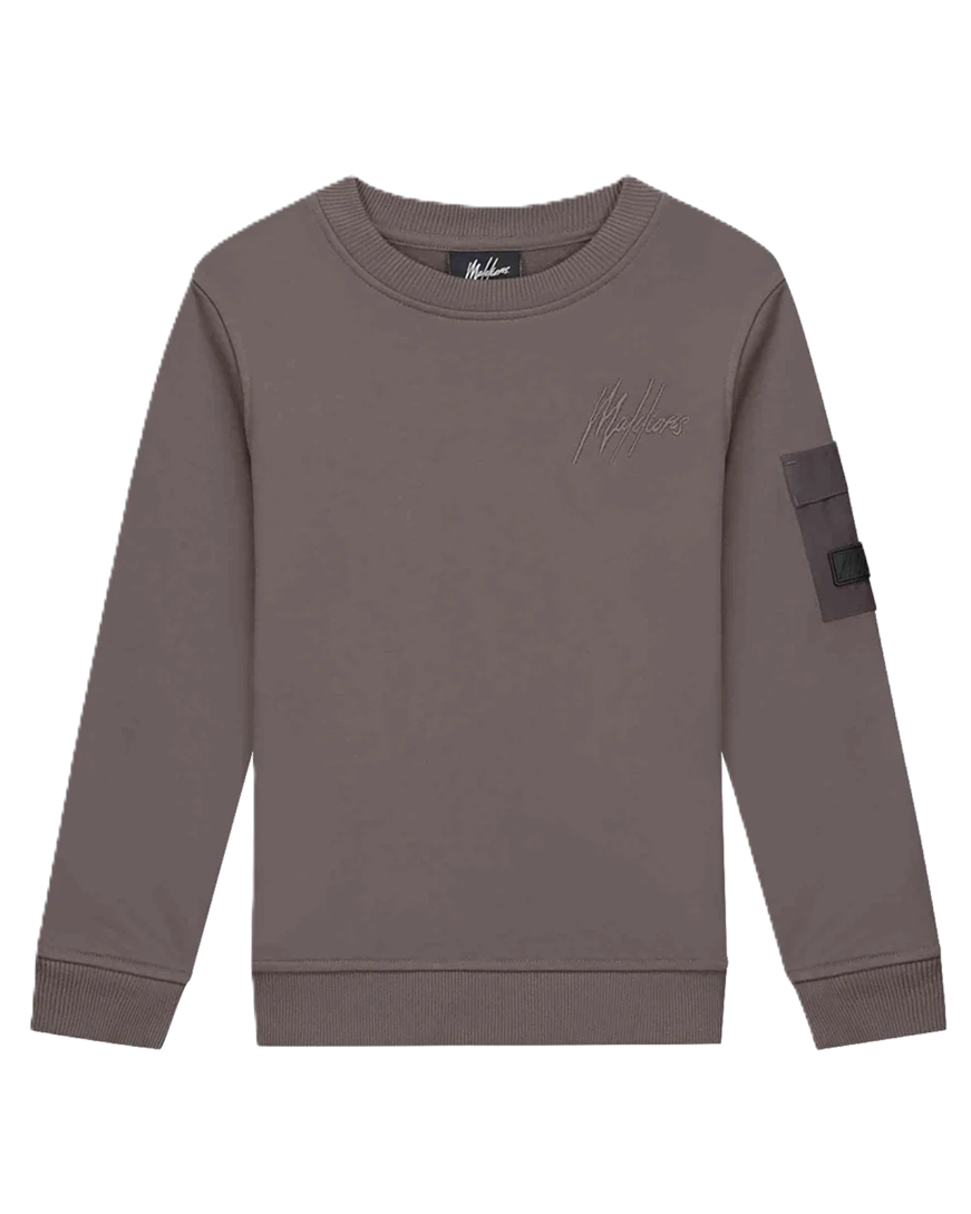 Malelions Nylon Pocket Sweater antraciet