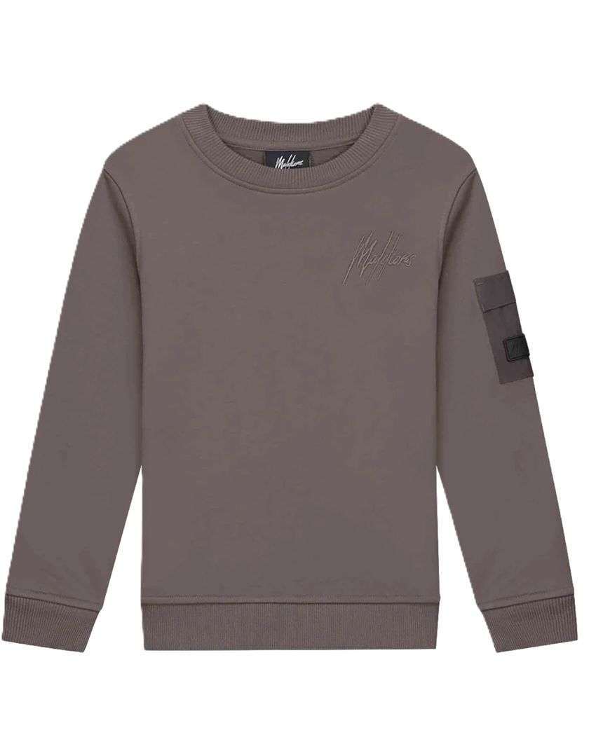 Malelions Nylon Pocket Sweater anthrazit