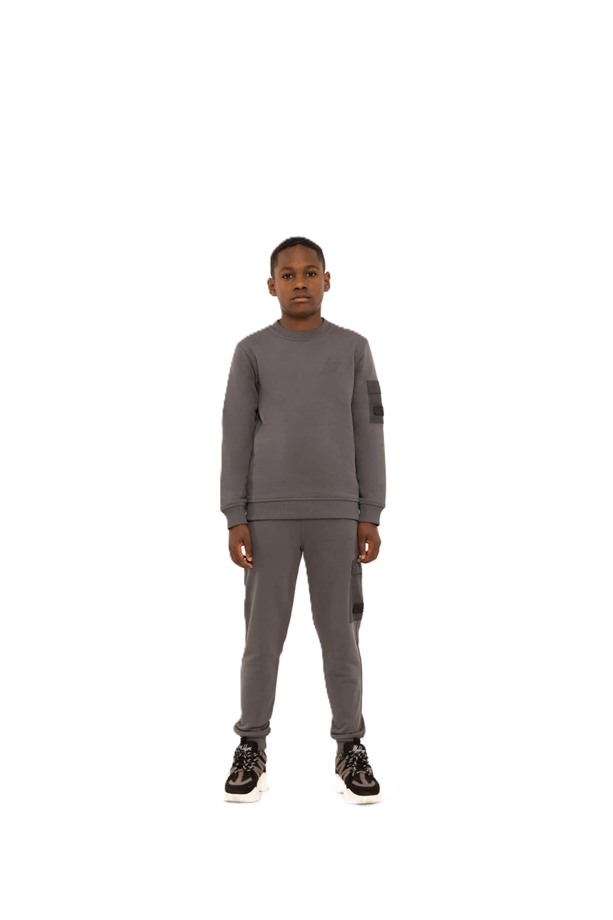 Malelions Nylon Pocket Sweater antraciet