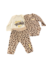 Guess 3 delig romper setje luipaard