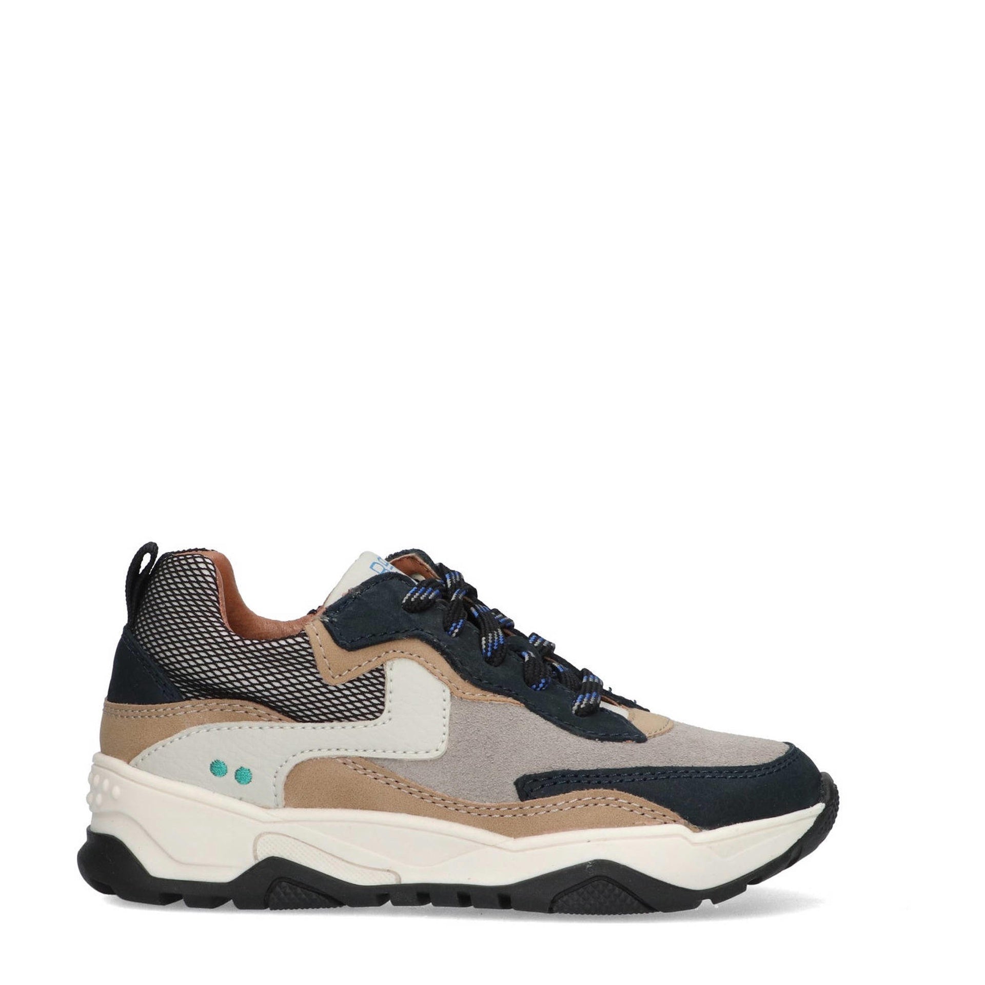 BunniesJr  Cole Chunky chunky leren sneakers beige/blauw